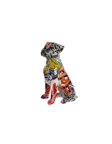 FIGURA RESINA 14X9X19,5 PERRO MULTICOLOR