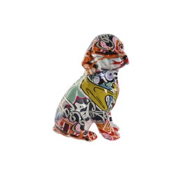 FIGURA RESINA 13,5X9,5X19,5 PERRO MULTICOLOR