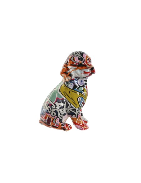 FIGURA RESINA 13,5X9,5X19,5 PERRO MULTICOLOR