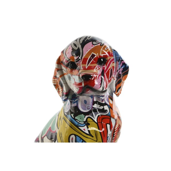 FIGURA RESINA 13,5X9,5X19,5 PERRO MULTICOLOR