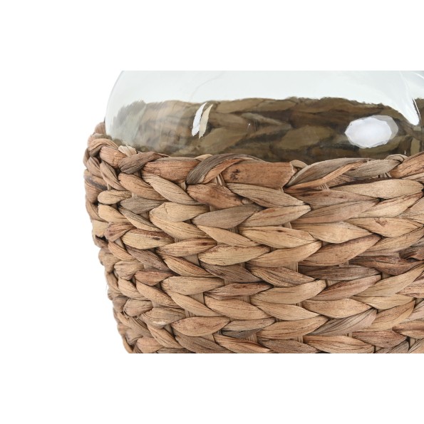 JARRON CRISTAL FIBRA 19X19X30,5 3400ML NATURAL