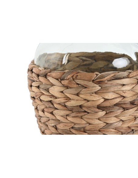 JARRON CRISTAL FIBRA 19X19X30,5 3400ML NATURAL