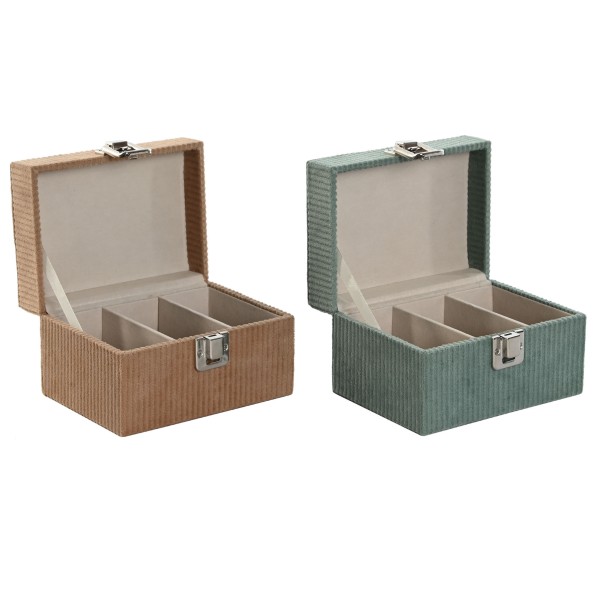 JOYERO POLIESTER 14X10X8,5 RELOJERO 2 SURT.