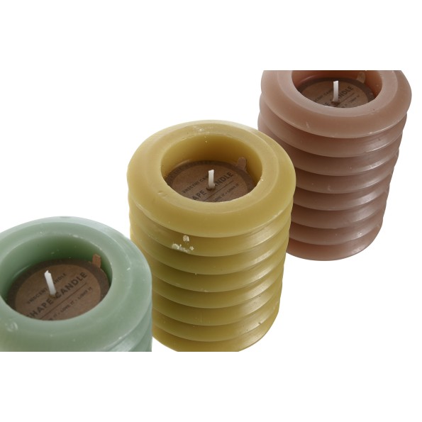 VELA CERA 7X7X14 420 GR, 3 SURT.