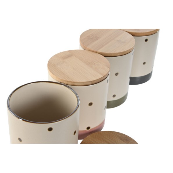 BOTE GRES BAMBU 10X10X11 540ML, TOPITOS 4 SURT.