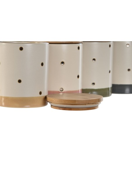 BOTE GRES BAMBU 10X10X14 800ML, TOPITOS 4 SURT.