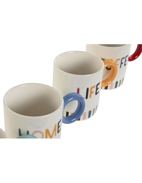 MUG PORCELANA NEW BONE 13X8,7X9,8 380ML, 4 SURT.