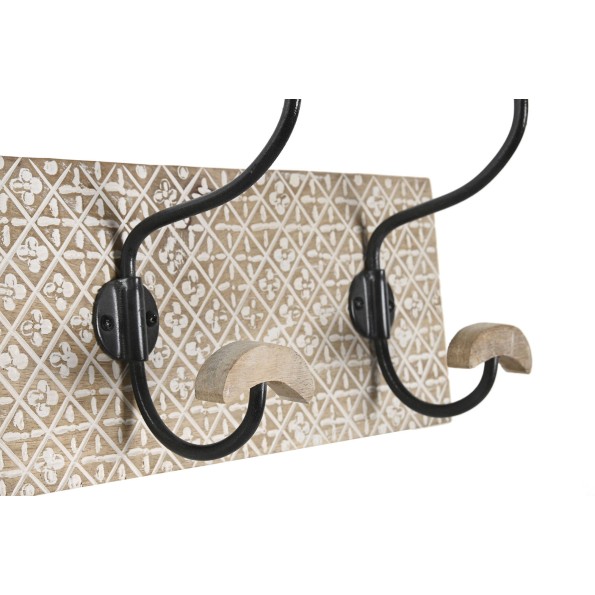 PERCHERO PARED MANGO HIERRO 76X14X21 TALLADO