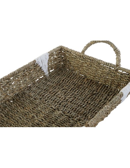BANDEJA SET 3 SEAGRASS METAL 51X30,5X13 NATURAL BANDEJA SET 3 SEAGRASS METAL 51X30,5X13 NATURAL