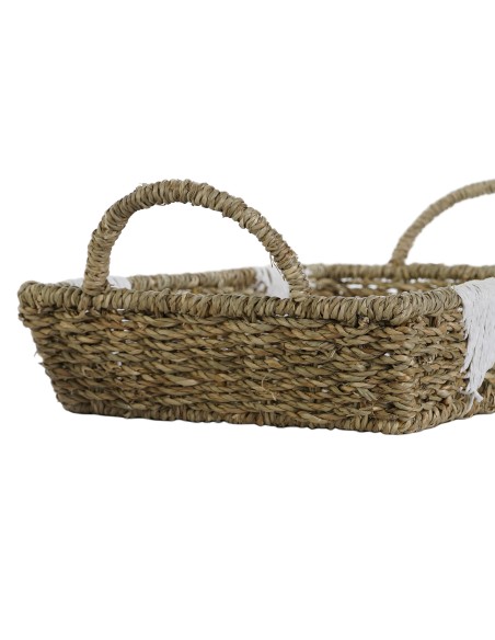 BANDEJA SET 3 SEAGRASS METAL 51X30,5X13 NATURAL BANDEJA SET 3 SEAGRASS METAL 51X30,5X13 NATURAL