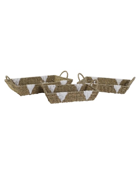 BANDEJA SET 3 SEAGRASS METAL 51X30,5X13 NATURAL BANDEJA SET 3 SEAGRASS METAL 51X30,5X13 NATURAL