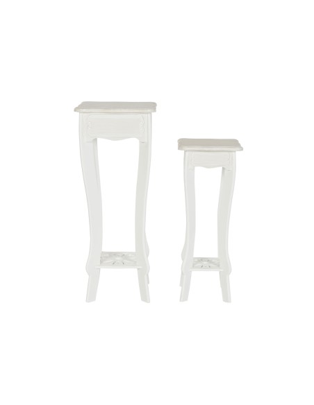 MESITA AUXILIAR SET 2 MDF 30X30X76,5 MARRON CLARO