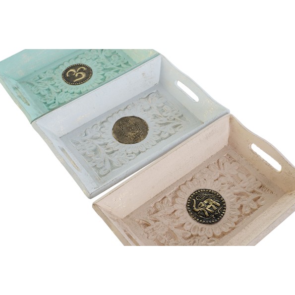 BANDEJA VACIABOLSILLOS MANGO METAL 24X15X4 6 SURT.