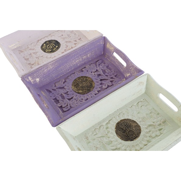 BANDEJA VACIABOLSILLOS MANGO METAL 24X15X4 6 SURT.