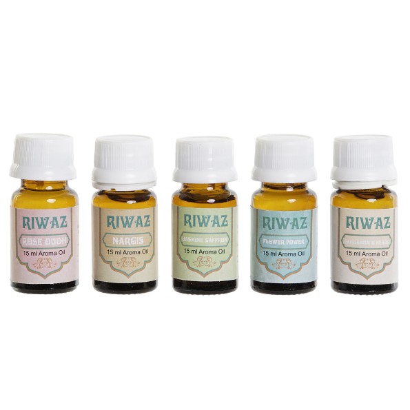 ACEITE ESENCIAS CRISTAL 4X4X11 15ML, 5 SURTIDO