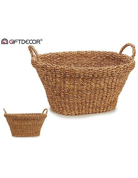 CESTO ASA OVALADO GRA BORDE 52x58x27cm