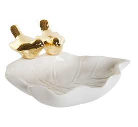 BANDEJA VACIABOLSILLOS PORCELANA 17X16X7,2 PAJARO