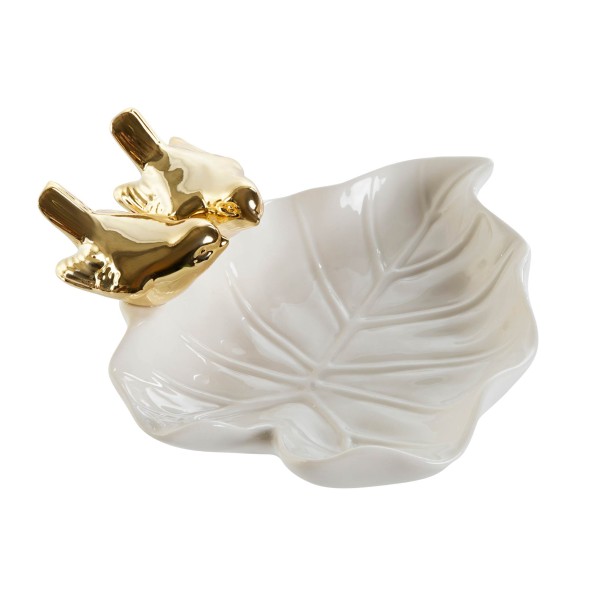 BANDEJA VACIABOLSILLOS PORCELANA 17X16X7,2 PAJARO