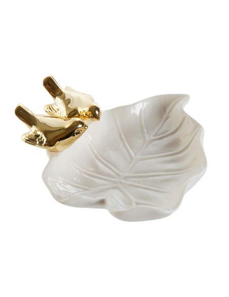 BANDEJA VACIABOLSILLOS PORCELANA 17X16X7,2 PAJARO