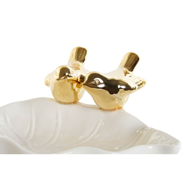 BANDEJA VACIABOLSILLOS PORCELANA 17X16X7,2 PAJARO