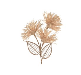 DECORACION PARED RAFIA METAL 49X1X65 FLORES