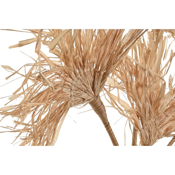DECORACION PARED RAFIA METAL 49X1X65 FLORES