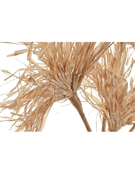 DECORACION PARED RAFIA METAL 49X1X65 FLORES