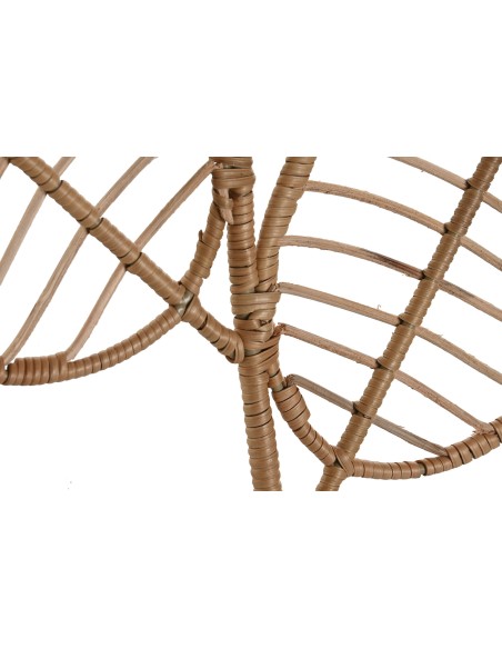 DECORACION PARED RAFIA METAL 49X1X65 FLORES