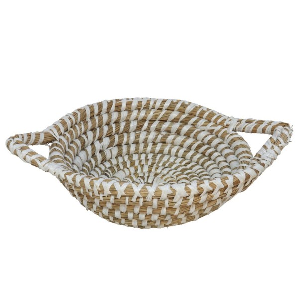 CESTA CIPRES 22X8 BLANCO SEAGRASS