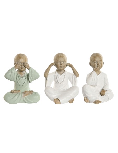 FIGURA RESINA 7X6,5X10,5 MONJE 3 SURT.