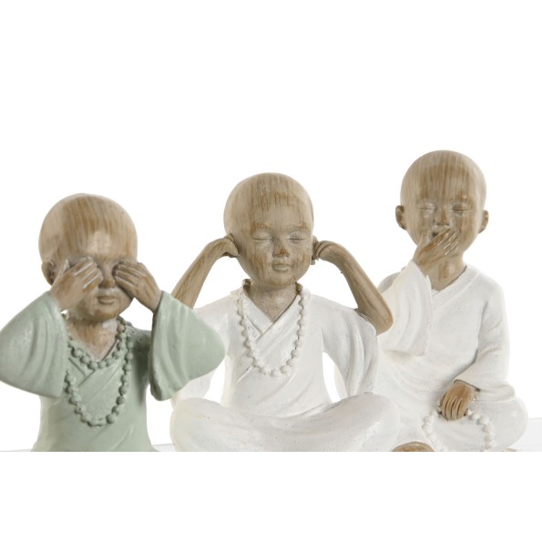 FIGURA RESINA 7X6,5X10,5 MONJE 3 SURT.