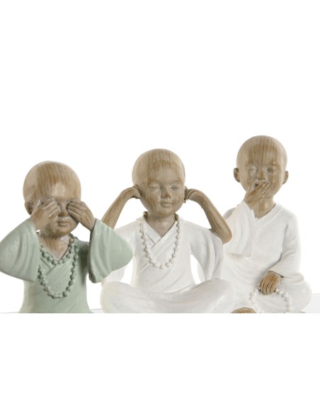 FIGURA RESINA 7X6,5X10,5 MONJE 3 SURT.