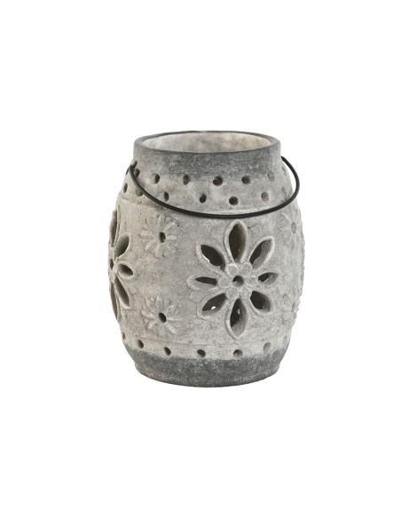 PORTAVELA CEMENTO 18X18X22 DESGASTADO GRIS