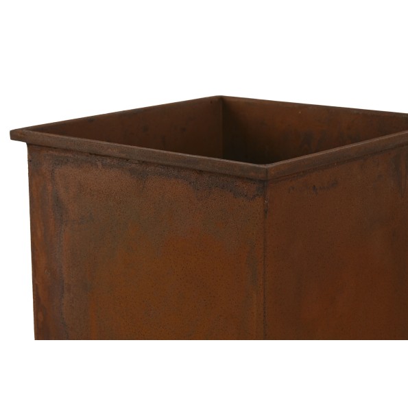 MACETERO SET 2 METAL 24X24X24 SIMIL OXIDO