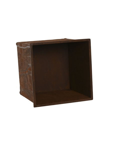 MACETERO SET 2 METAL 24X24X24 SIMIL OXIDO