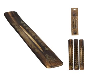 PORTA INCIENSO GOLD PRINT 25,4X4CM 3 SURT.