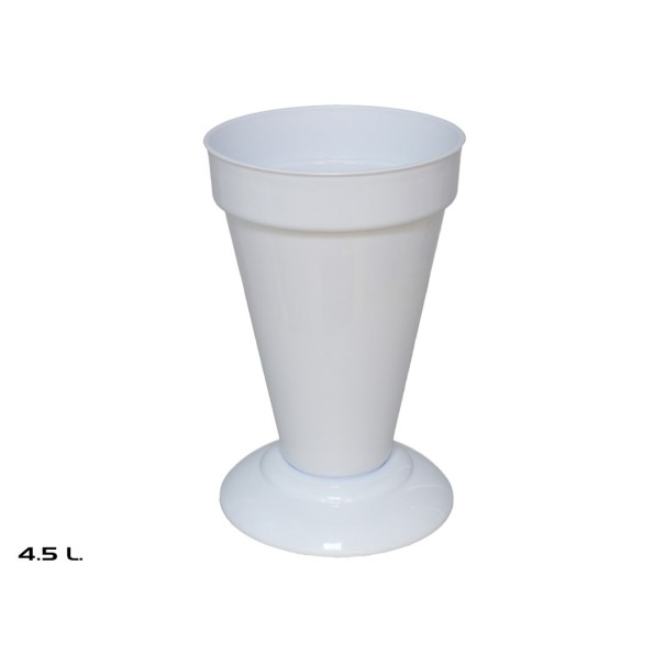 MACETERO CONICAL 4,5L BLANCO