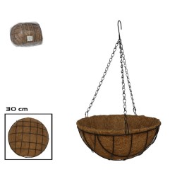 MACETERO COCO COLGANTE BRASIL 30CM