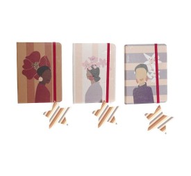 LIBRETA CARTON PAPEL 10,5X1X14,5 80H, 3 SURT.