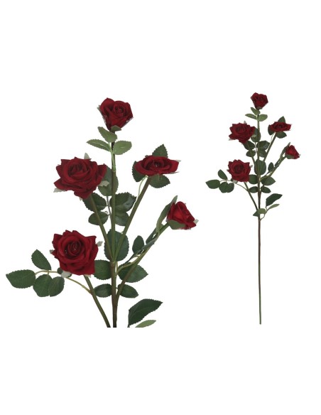 VARA ROSA TERCIOPELO X5 -72CM