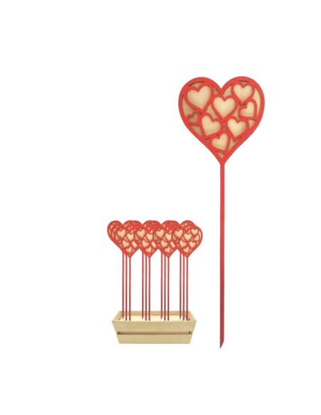 PICK CORAZONES C/EXPOSITOR 2/S 6,2x0,7x31 cm.
