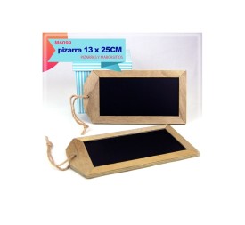 PIZARRA ETIQUETA DE MADERA13X25CM
