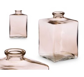 FRASCO CRISTAL CUADRADO GRIS