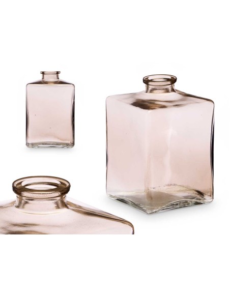 FRASCO CRISTAL CUADRADO GRIS