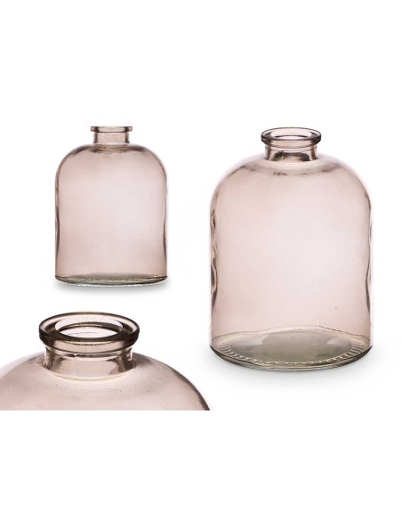 FRASCO CRISTAL REDONDO GRIS