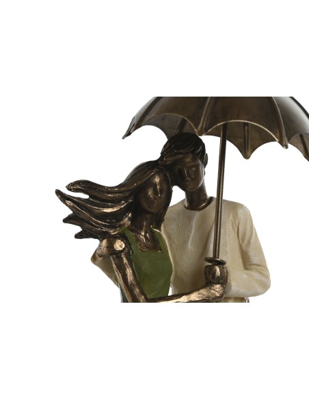 FIGURA RESINA 12,5X8X25,5 PAREJA VERDE