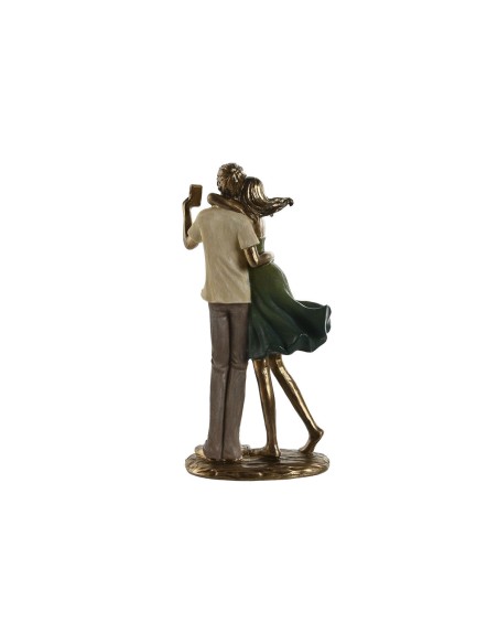 FIGURA RESINA 12X8,5X25,5 PAREJA SELFIE VERDE