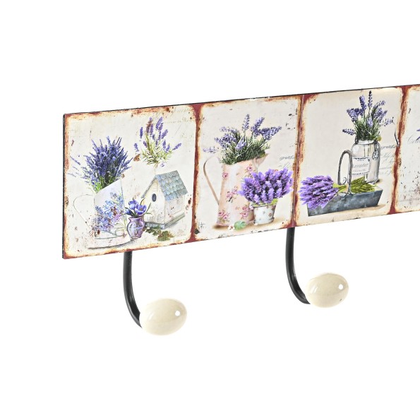 PERCHERO PARED METAL 37X6X14,5 3COLG LAVA 2 SURT.