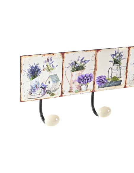 PERCHERO PARED METAL 37X6X14,5 3COLG LAVA 2 SURT.