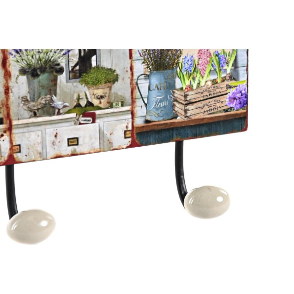 PERCHERO PARED METAL 37X6X14,5 3COLG LAVA 2 SURT.